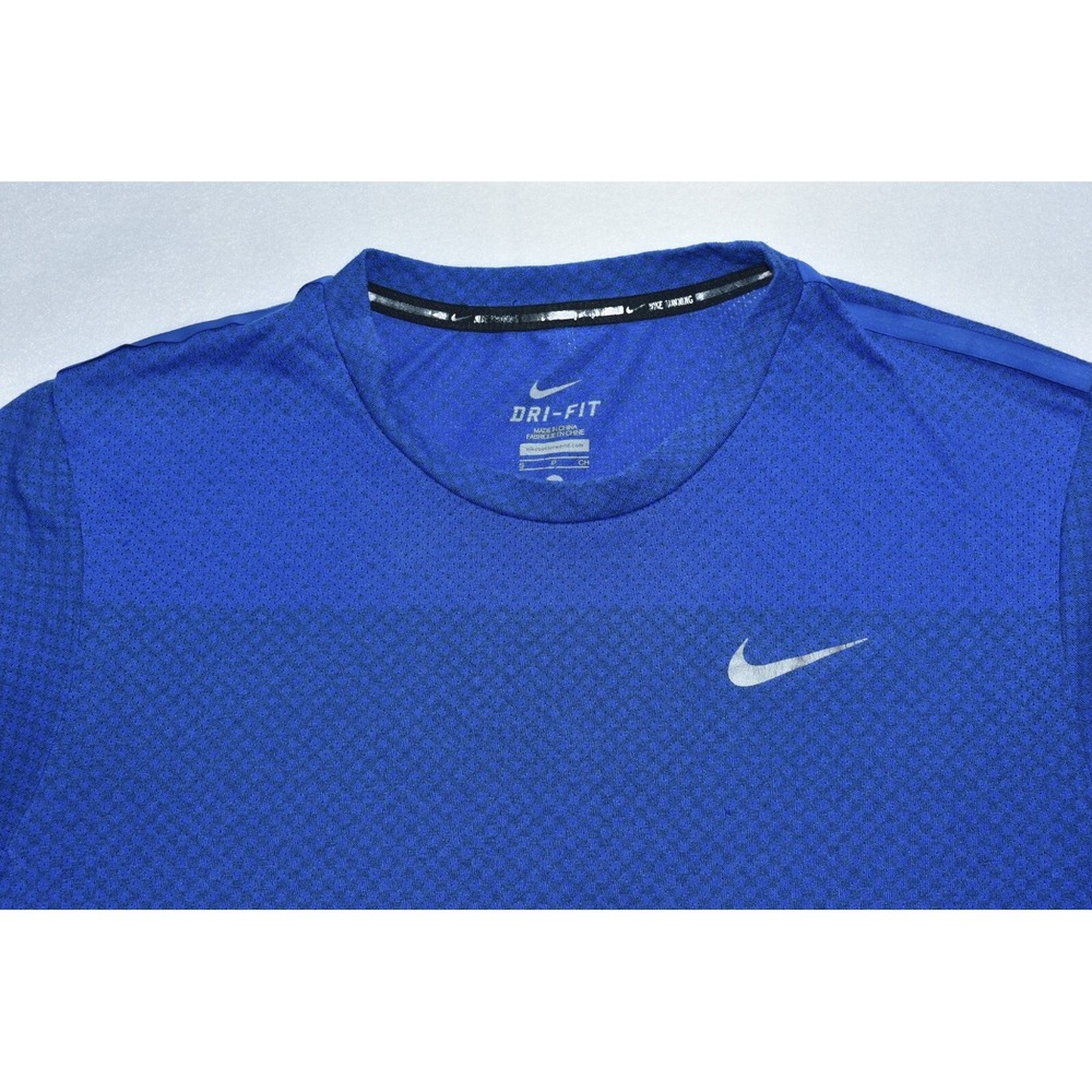 Nike Active Cool Tailwind Dri Fit Men's Shirt Size S Blue Workout w/Pocket - Picture 3 of 10